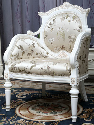 Le dos ISO9001 élevé antique a tapissé des chaises Champagne Velvet Snuggle Chair