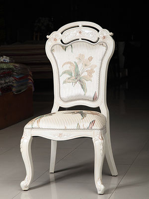Couverture dinante tapissée de Chenille de chaises de chêne en bois solide de GV rétro