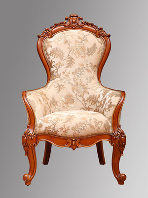 Fauteuil classique bleu élégant