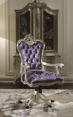 Tableau et chaise d'inscription blancs en bois luxueux de bureaux classiques royaux brillants de Ministère de l'Intérieur