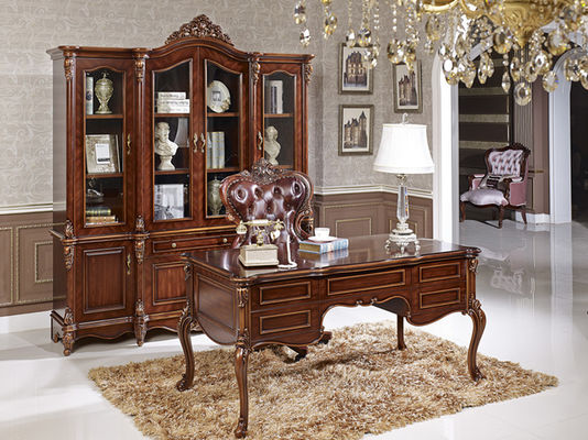 Bureau en bois dur de poste de travail de Brown