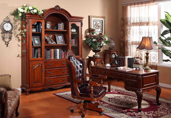 Bureau en bois dur de poste de travail de Brown