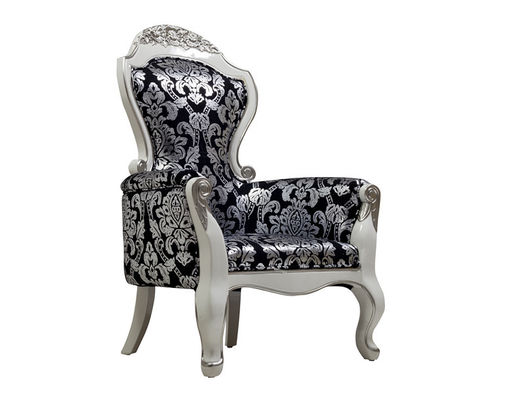 Le Roi Throne Chair 75kg de Sofa Chair Vintage Antique Silver de lobby d'hôtel de fibre de verre de tissu