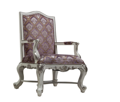 Le Roi Throne Chair 75kg de Sofa Chair Vintage Antique Silver de lobby d'hôtel de fibre de verre de tissu