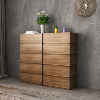 Grey Wood Storage Cabinets Chest des meubles en bois de mélamine de salon de tiroir
