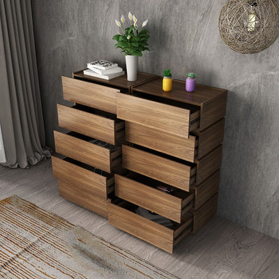 Grey Wood Storage Cabinets Chest des meubles en bois de mélamine de salon de tiroir
