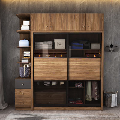Garde-robe en bois de vêtements de porte coulissante