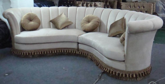 Meubles classiques Sofa Ombination de luxe en bois Sofa Recliner en forme de L de salon