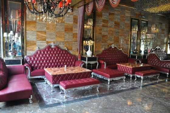 Divan français de style de bureau de salon d'hôtel en forme de L faisant le coin de Sofa Sectional KTV