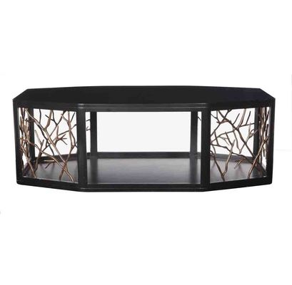 Table basse moderne de grille d'acier inoxydable