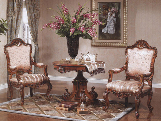 Chaises en bois de fauteuil d'Azure Europe Modern Classic Leisure de charbon de bois de Klein avec des bras