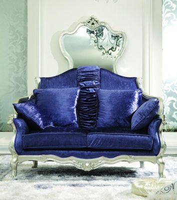 DAO 3D meubles de luxe 3 2 bleus modernes de salon de 3 morceaux 1 velours Sofa Sets de Seater