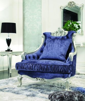 DAO 3D meubles de luxe 3 2 bleus modernes de salon de 3 morceaux 1 velours Sofa Sets de Seater