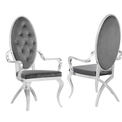 Cadre d'acier inoxydable orné dinant le fauteuil