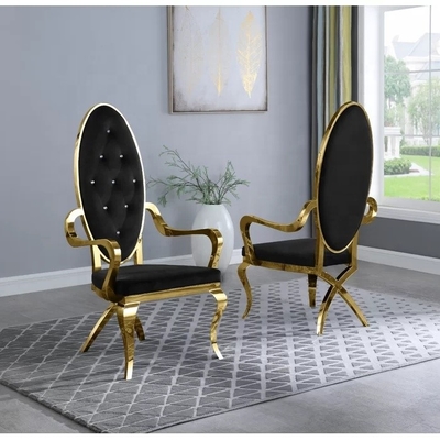 Cadre d'acier inoxydable orné dinant le fauteuil